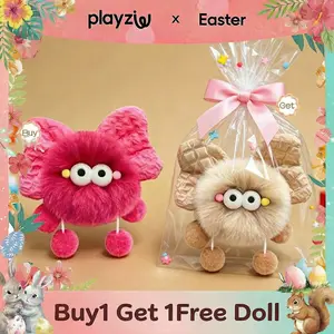 Puffy Shop-2 Pack Handmade Pom Pom Bow Cute Pink Keychain Bag Pendant for Women  charms Soft holiday gift Handmade Keychain Valentine's Day gift