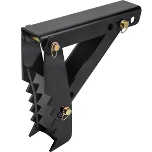 【Father's Day】VEVOR 18\" Backhoe Thumb, 1/2\" Teeth Thickness Heavy Duty Excavator Thumb, Black Steel Weld On Thumb Attachments with 12mm Bolt-On Design Adjustable Mechanical Thumb for Backhoe/Excavator