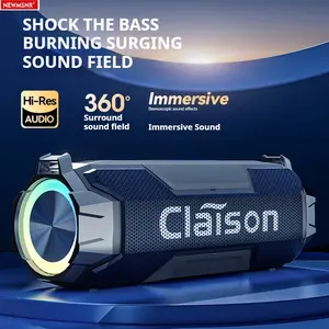 NEWSMNR 30W Subwoofer Colorful Light Wireless Bluetooth Speaker Surround Sound Portable Family Party Karaoke Boombox Waterproof