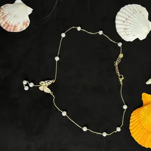 Natural freshwater pearl necklace, butterfly style, starry sky necklace, fashionable, classic, versatile, luxurious gift giving, holiday gift with gift box