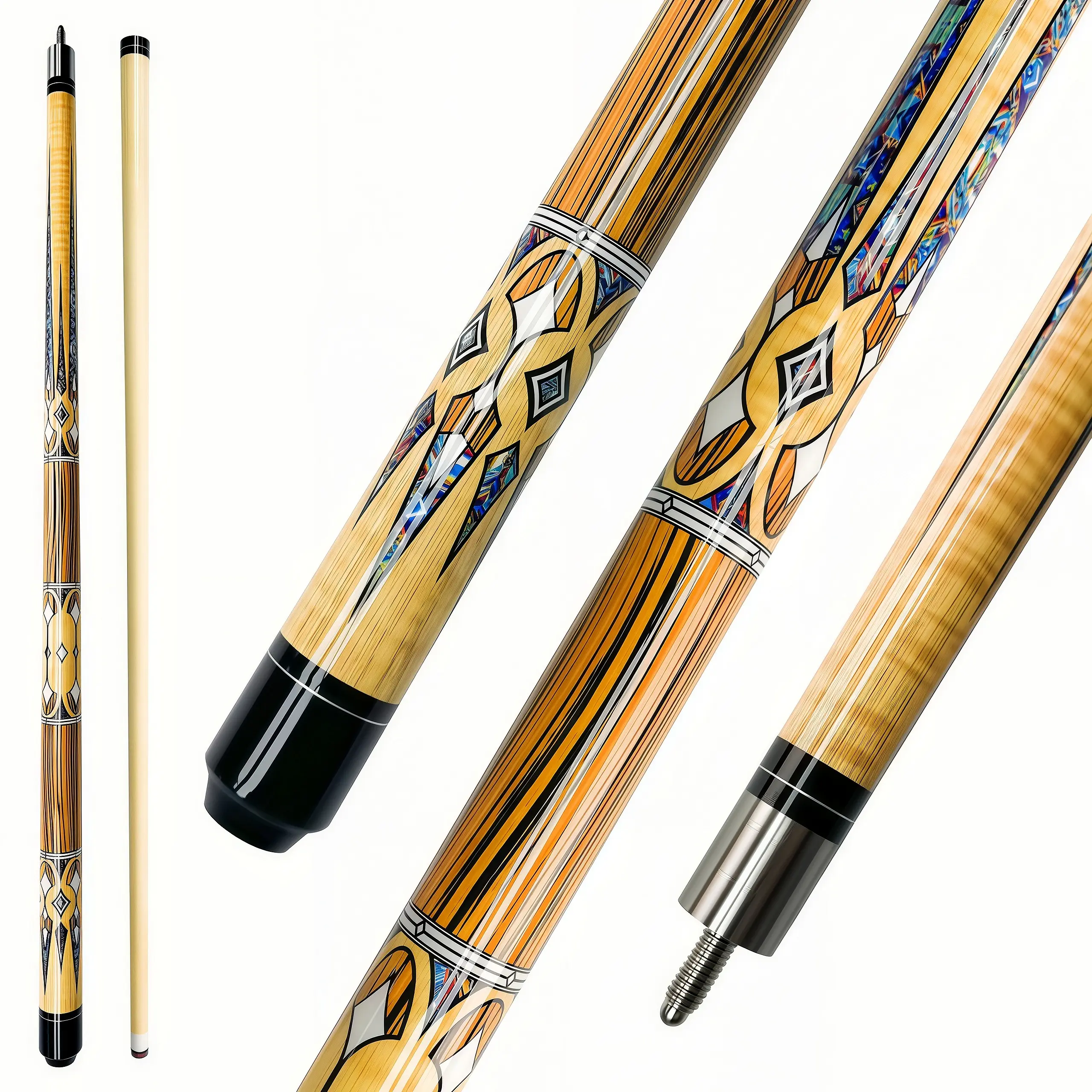 Lynk Cue Billiards Cue, Handmade Vintage 2-Piece Split Design, 20oz Balanced Weight & 13mm Pro Tip, Gift for Billiard Lovers, Pool Cue Stick, 58In