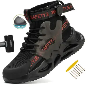 Fashion Safety Shoes Men Steel Toe Sneakers Puncture Proof Breathable Work Safety Boots Man Comfy Work Shoes Male Security Boots work hiking boots sneakers