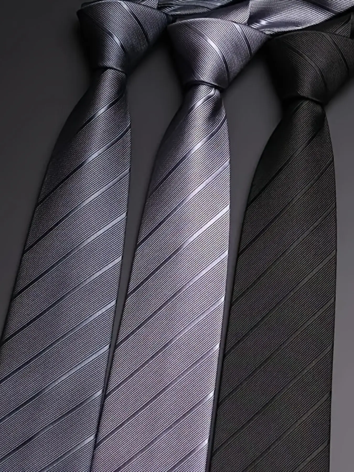 3-Pack Men's Suit Ties, Business Formal Tie Set, Plaid Pattern, Regular Width, All Seasons, Perfect Gift for Men, Plaid Print Tie