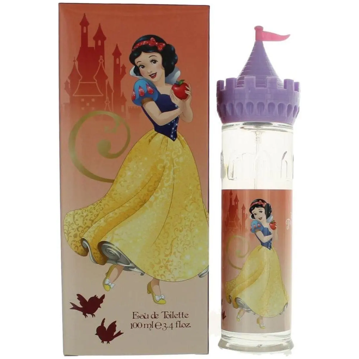 Disney Princess Snow White Castle Eau de Toilette for Girls, Floral Fruity Scent with Jasmine, Musk & Wood Notes, 3.4 fl oz Bottle, None, Delightful Fragrance, Citrus, Green Mandarin