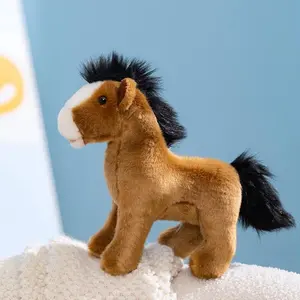 Adorable Lifelike Standing Foal Plush Toys Soft Cotton Stuffed Pretty Little Horse Doll Lovely Desktop Pets Kids Birthday Gift