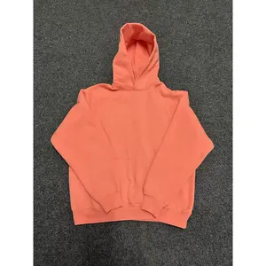 Unisex Coral Hoodie, Medium Fit, Vibrant Color, Versatile Casual Wear with Pocket, Stylish Men’s Wear
