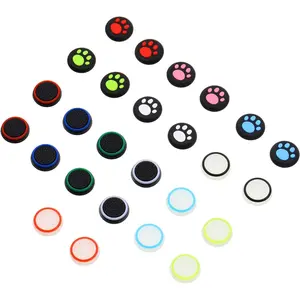 26 Pieces Replacement Thumb Grips Caps Cover Silicone Luminous Analog Controller Joystick Thumb Stick Cap Compatible with PS5 PS4 PS3 PS2 Xbox 360 Xbox One Controllers