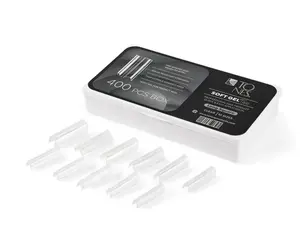 Soft Gel Tips Long Square - Pack of 400 for Nail Art & Polish.