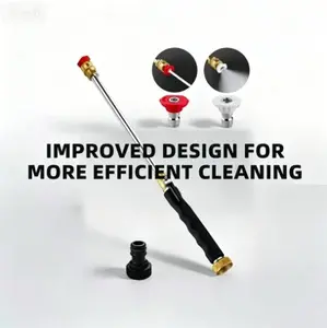 High Pressure Water Cleaning Tool Multifunctional Lightweight Outdoor Garden Driveway Efficient Cleaning Quick Connector Spray Nozzle for Household Users