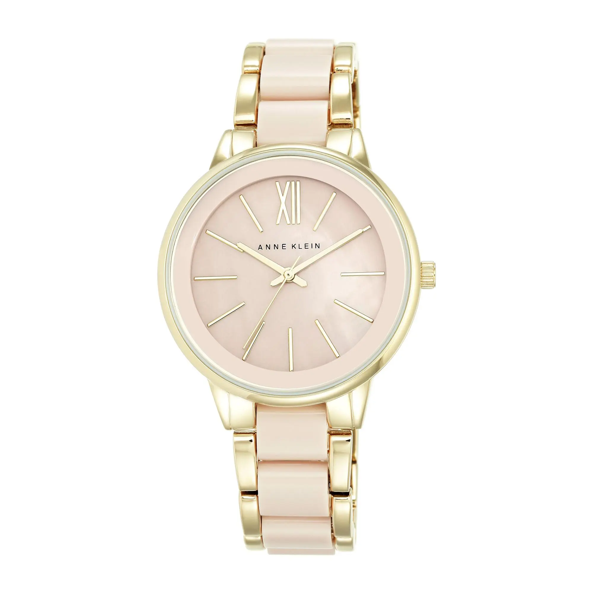 Anne Klein Women's Goldtone Blush Resin Bracele t Watch