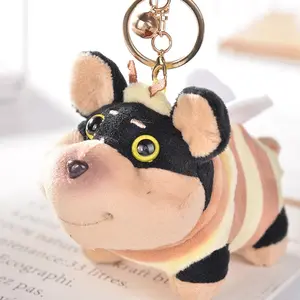Cute Bee‑Costume Corgi Plush Keychain, Striped Bee‑Outfit Puppy Bag Charm, Kawaii Hybrid‑Animal‑Insect Stuffed Pendant