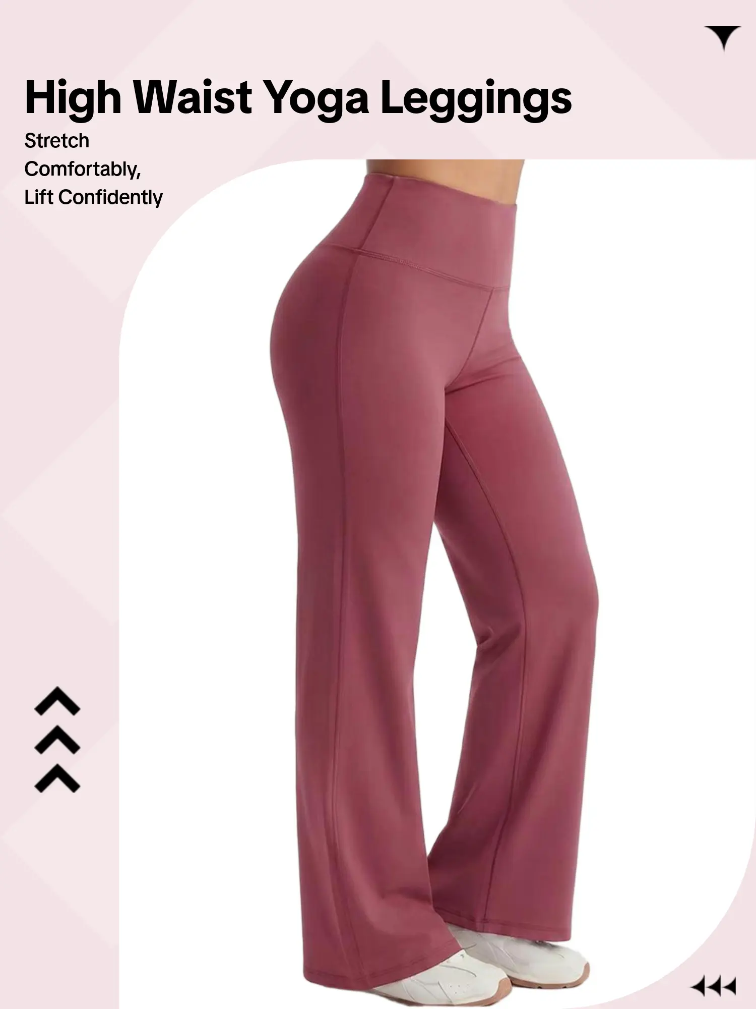 High Waist Flare Yoga Pants for Women, Soft Stretchy Straight Workout Leggings, Tummy Control Butt Lifting Casual Athletic Gym Lounge Pants