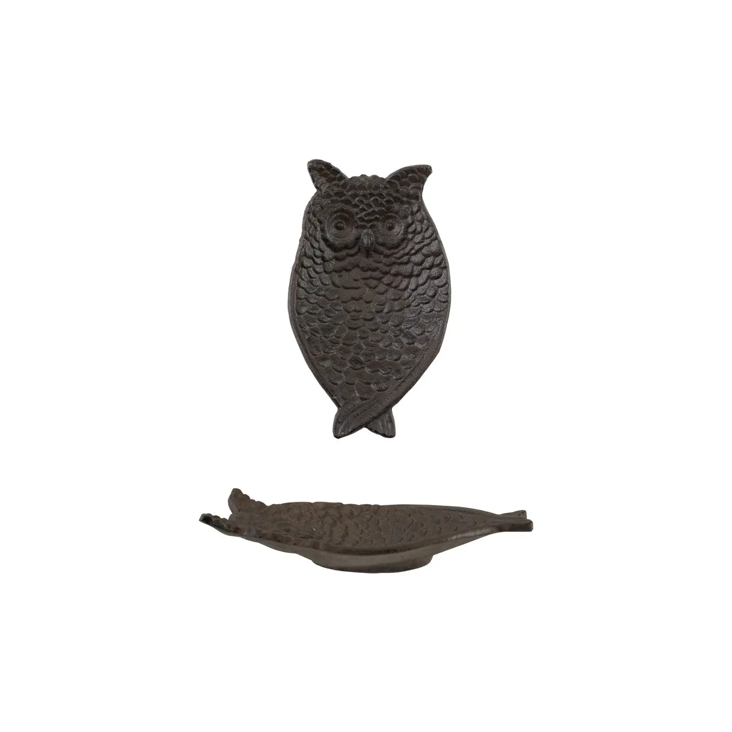 Traditional Vintage Cast Iron Owl-Shaped Plate, Decorative Kitchenware for Tabletop Display, Plates
