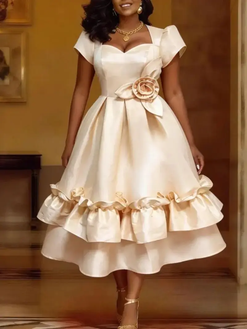 wedding dresses for princesses Tulle A-line Wedding Dresses With Lace Appliques, MW1016 main image 0