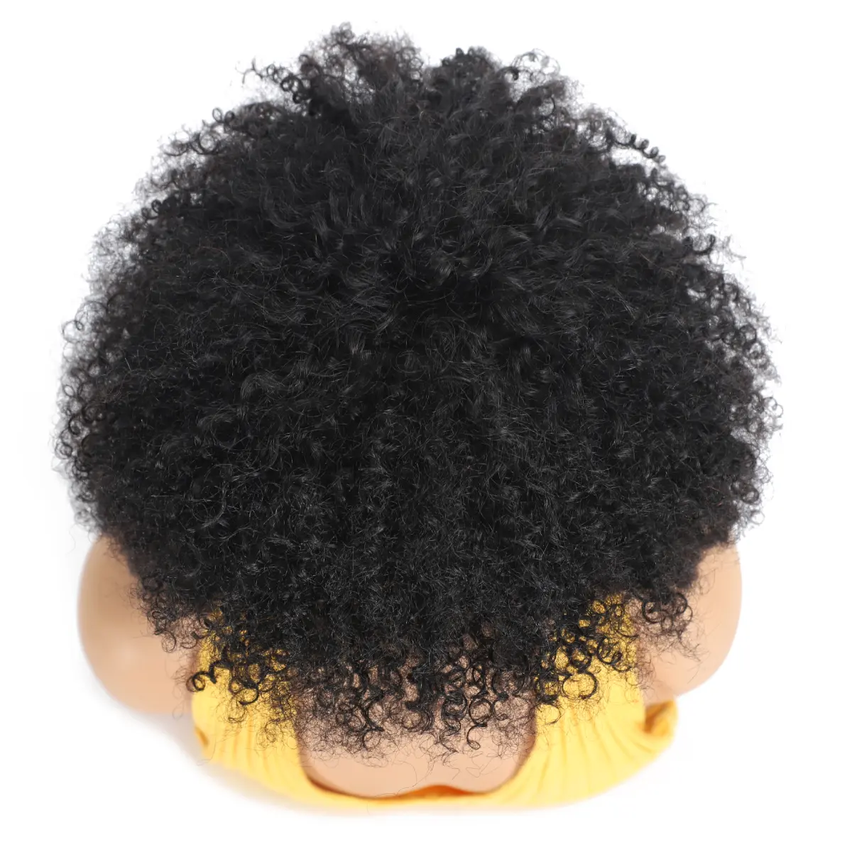 Afro Kinky Curly Wig With Bangs Human Hair For Black 