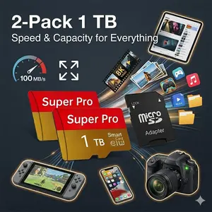 2-Pack 1TB Micro SD Memory Cards with SD Adapter, Compatible with Camera, Tablet & GPS#Deals For You Days