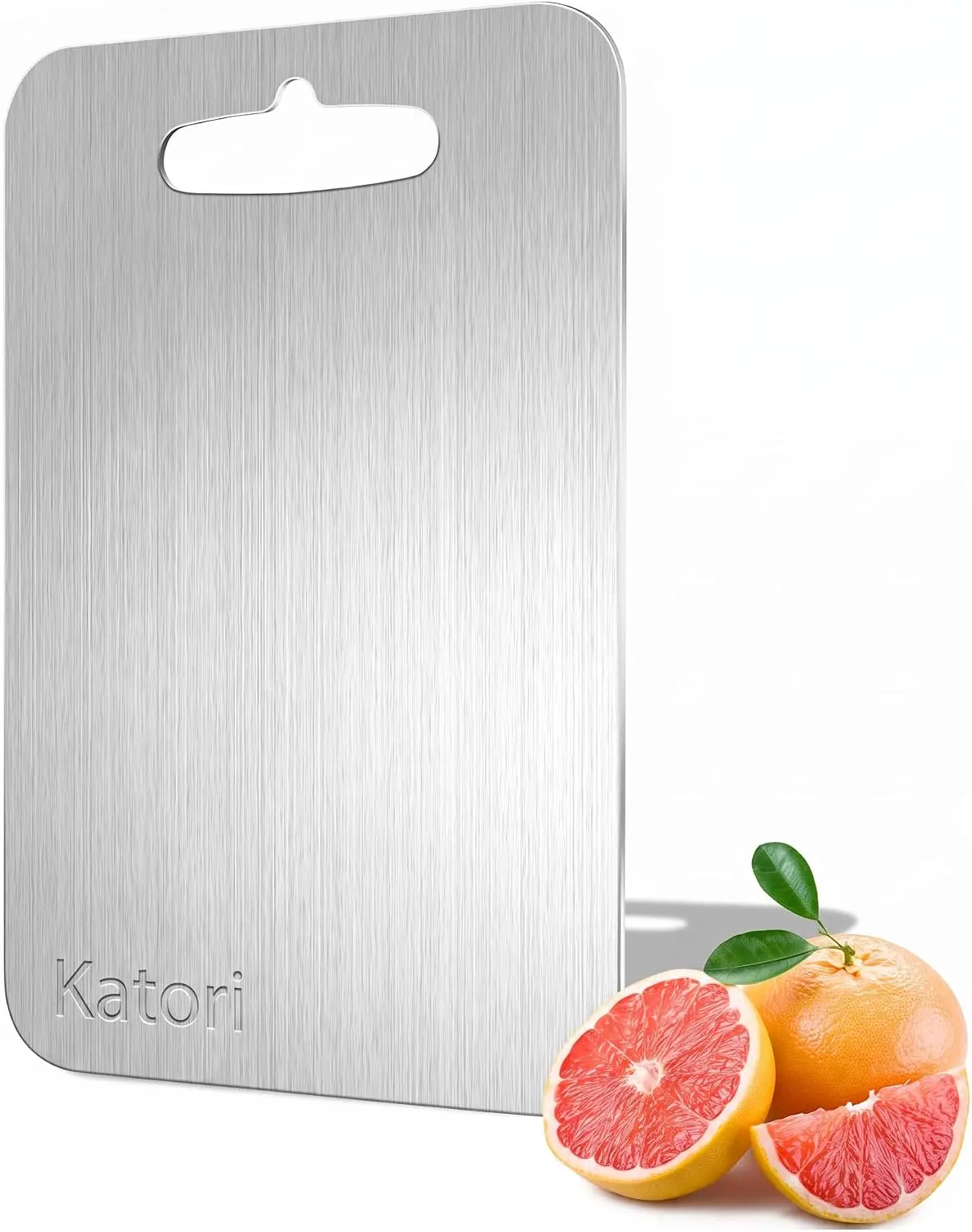 Titanium Kitchen Cutting Board - Non-Toxic Titanware, Double-Sided Metal Chopping Board for Meat/Vegetables, Hygienic, Durable, Dishwasher Safe