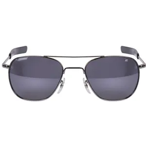 AO Eyewear 52MM Polarized Pilots Sunglasses Gold 10706 UV Protection Impact-Resistant Grey Polycarbonate Lenses Bayonet Temples Durable Frames
