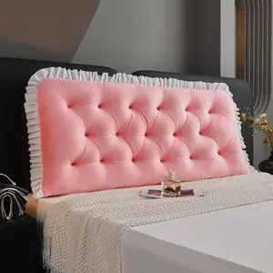 Modern Backrest Pillow, Soft Bed Head Rest Pad, 100% Polyester Fiber, Zipper Closure, All Seasons for Bedroom, Dormitory, Sofa, Living Room