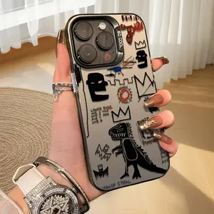 Creative Doodle Pattern Phone Case, Anti-drop Cellphone Protective Case, Total Protective Shockproof Mobile Phone Cover for iPhone, Casing