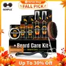 Goiple Men's Complete Beard Grooming Kit - Care Set with Wash, 3 Oils, Leave-in Conditioner Balm, Beard Care Products for Mens Gifts (Birthday, Father’s Day Cool Picks for Him)