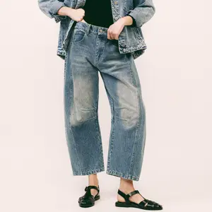 Lucky Venus Baggy Barrel Jeans - Washed Denim