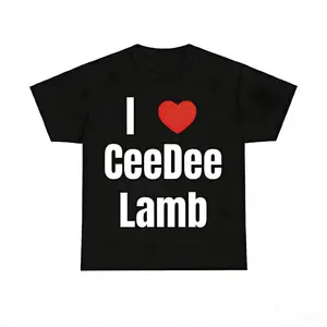 Game Day Apparel Cotton T Shirt I Heart CeeDee Lamb for Supporters Graphic