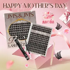 Miss Bella Kit l JMS&JMS Portable Classic 8-18mm Volume D-Curl Eyelash Cluster DIY Lash Extensions at Home Makeup Cosmetic Cat Eye No Remover