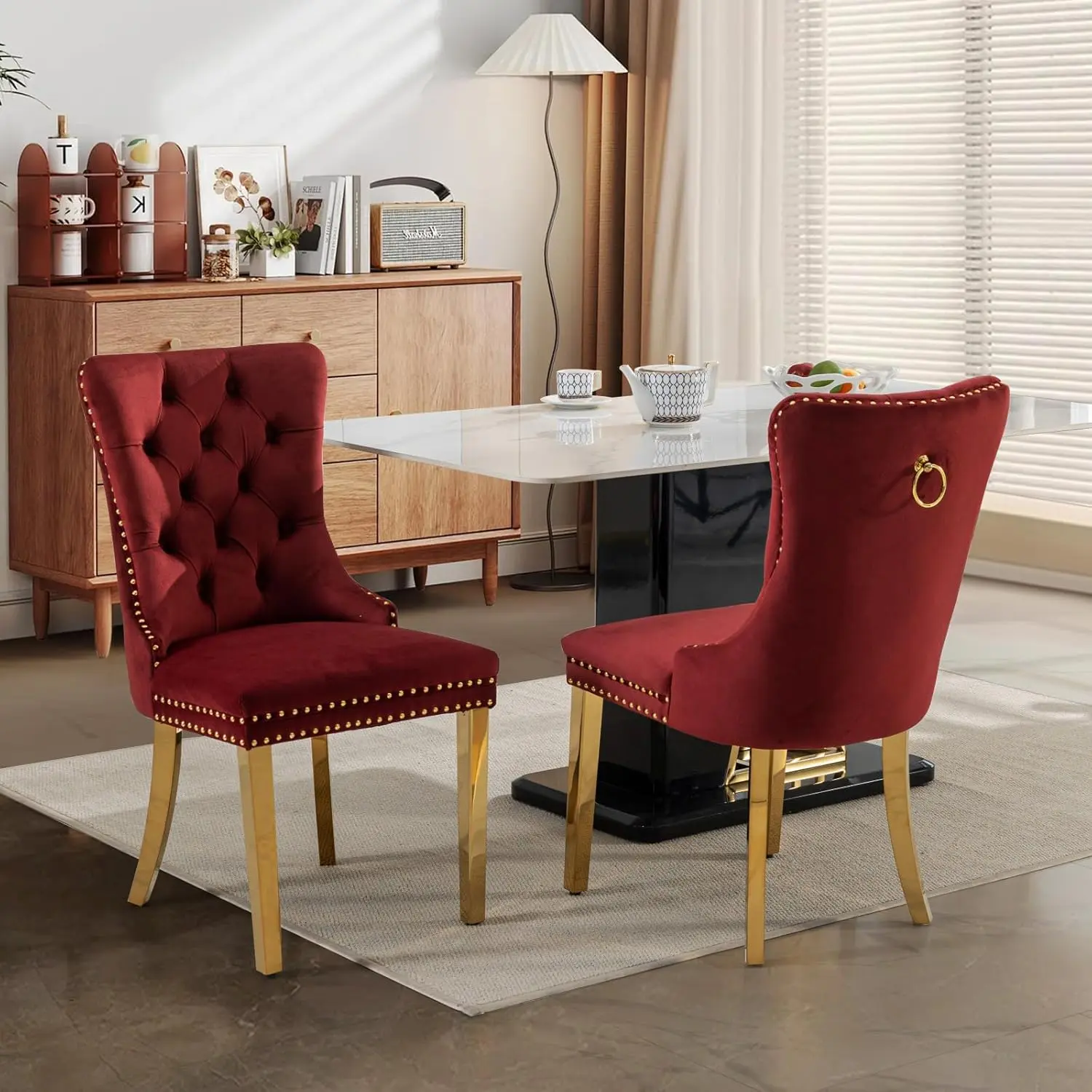 Wine red-gold Plated Leg