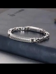 New Vintage Worn Look Personalized Peace Pattern Couple Bracelet, Handmade Braided Fashion Jewelry, Retro Style Accessories