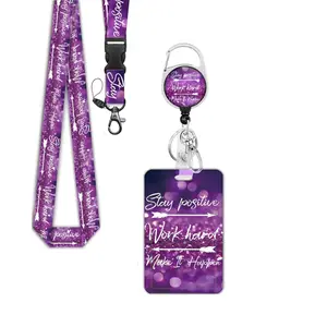 Arrow ID Badge Holder Set with Detachable Lanyard, Expandable Vertical Card Case, Fashion Name Tag Clip, Brooch Roll, Personalized Lanyard