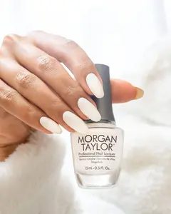 Morgan Taylor Sheek White - French White Creme, Professional Lacquer, Vibrant, Chip-Resistant, Fast-Drying, Long-Lasting, High-Shine, Perfect for Manicures & Pedicure, 15mL.