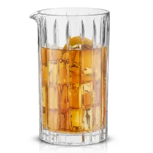 Alina Ribbed Cocktail Mixing Glass Pitcher, 21 oz