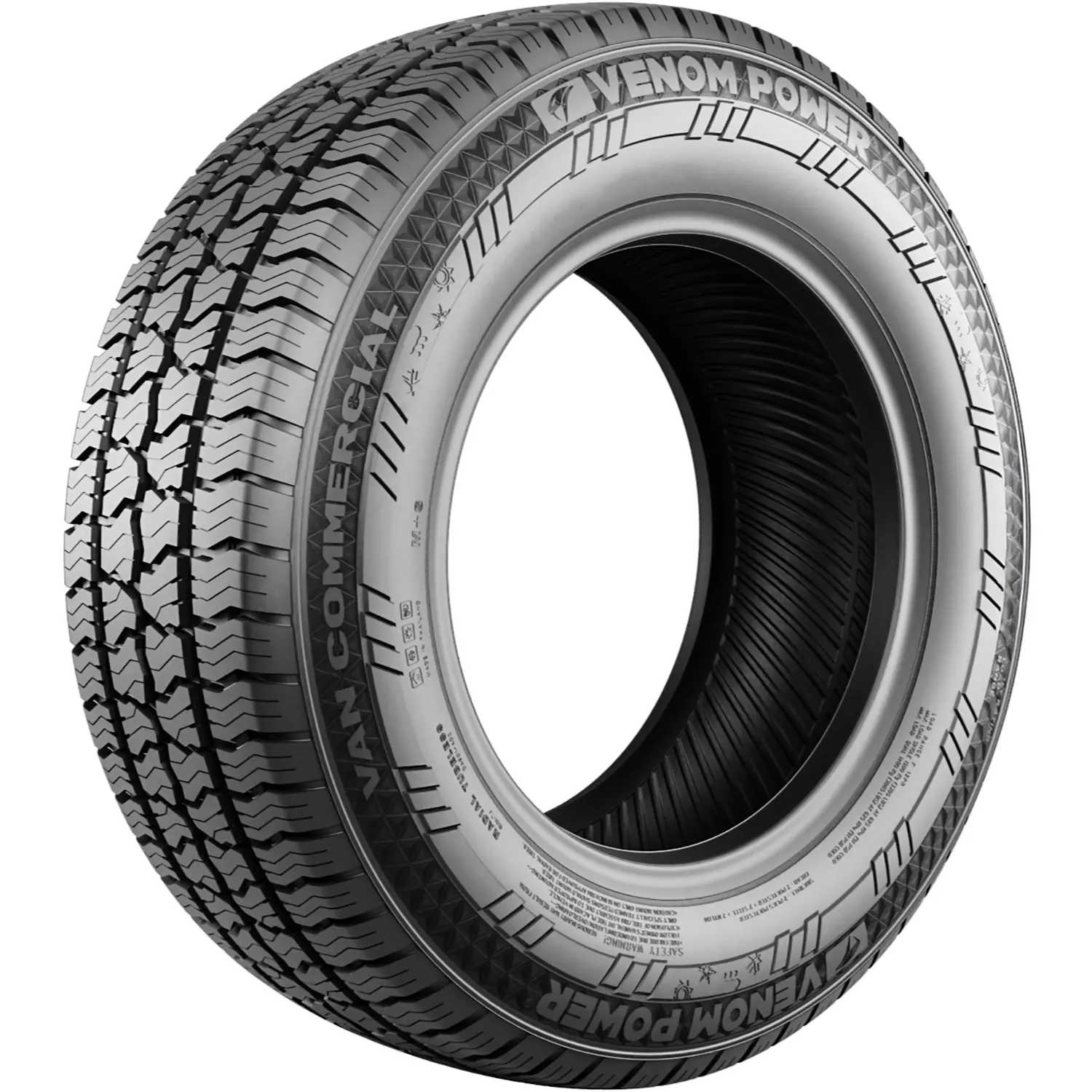 2 Tires Venom Power Van-Co AllSeason 235/65R16 Load F 12 Ply Van Commercial