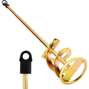 Mixer for Drill, 1-5 Gallon Bucket,  Stirrer for Drill, Zinc Plated, Rust-Free & Easy to Clean, Fits All Standard Drills - For Mixing , , Epoxy & Concrete (Large )