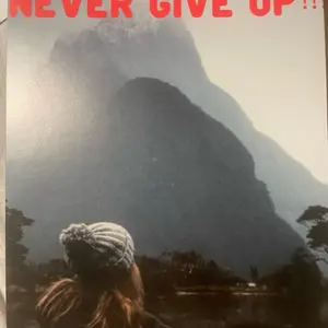 Never give up!! Poster board