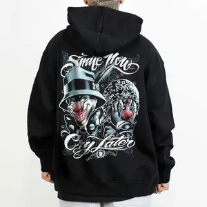 Mens Women Pullover Hoodie Smile Now Cry Later Hoodies & Sweatshirts Fabric Menswear Tops Soft Casual Oversized Long Sleeve