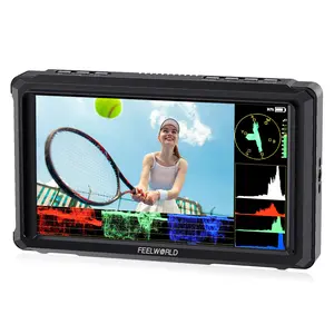 FEELWORLD FW568 PRO 6 Inch 1200nit High Bright Camera DSLR Field Monitor with Custom 3D LUT Camera Monitor 4K 60Hz HDMI in Out Waveform Monitoring Lightweight