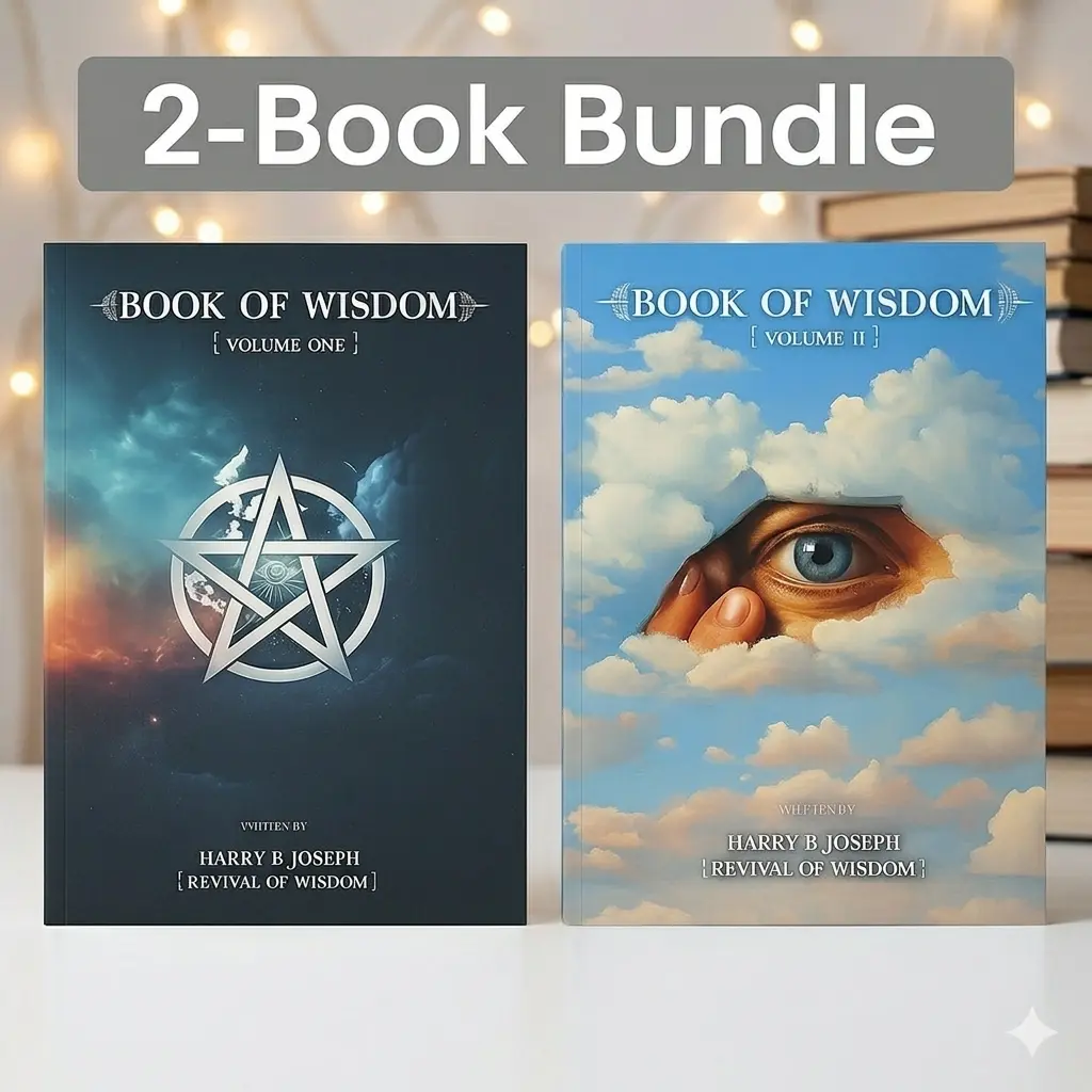 Book of Wisdom 2-Volume Spiritual Set, Volumes 1 & 2 by Harry B. Joseph - Reflection, Personal Growth, Comprehensive Spiritual Content