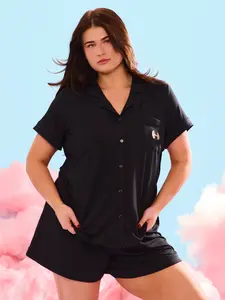 Pajama Shorts Set - Black Pajama Shorts Set - Black