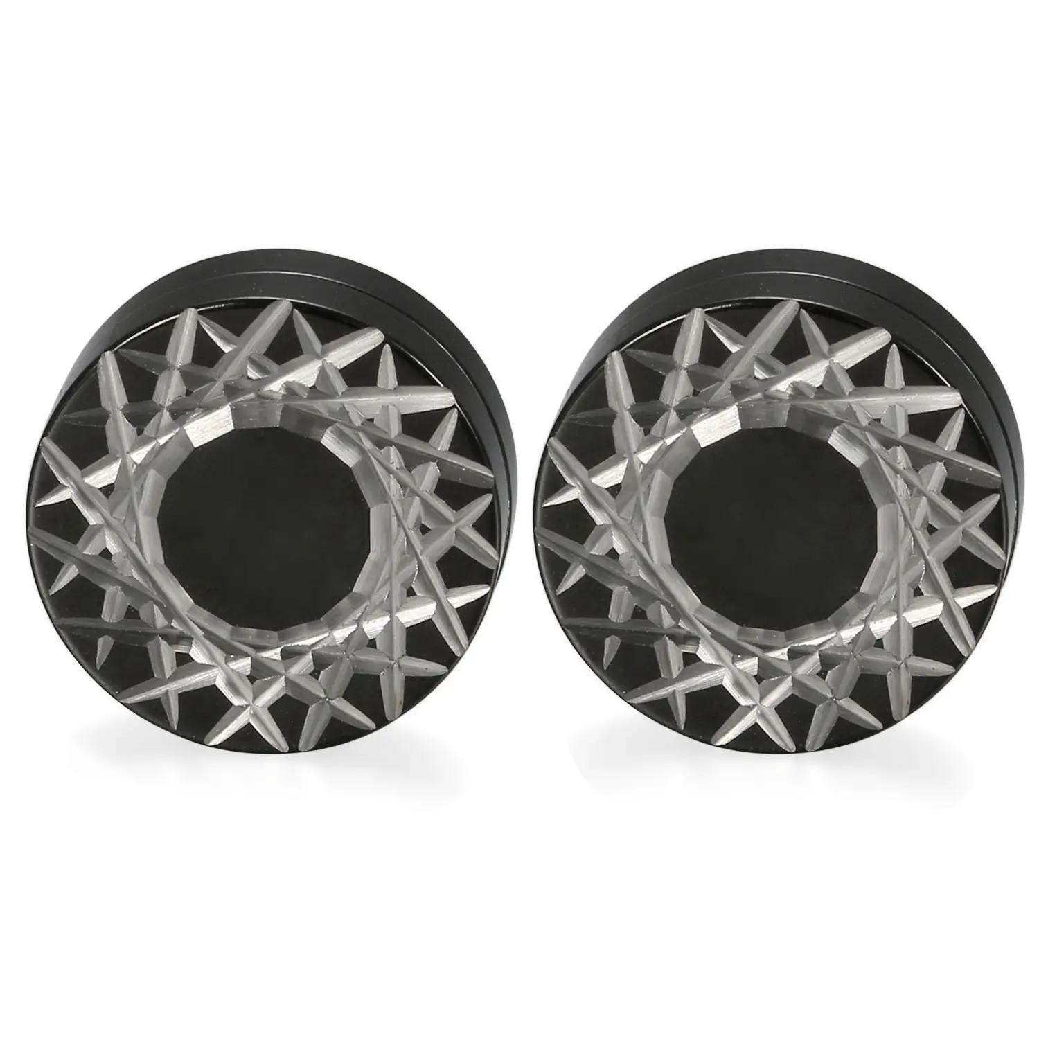 OIDEA 316L Stainless Steel Magnetic Stud Earrings - 1.2cm x 0.3cm Geometric Engraved Cross, Unisex Punk Fake Piercing Jewelry for Compact Faces, Daily Casual Wear, Magnet Earrings, 1.2 Cm By 0.3 Cm