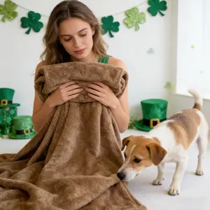 Coffee Color Blanket, Premium Soft Comfortable, Easy Care, Office Nap Blanket, Shawl Blanket, Sofa Blanket, Air Conditioning Blanket, Lightweight Cozy Blanket