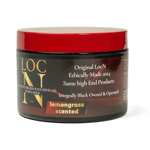 LOC N Lemongrass Scented Twists Braids Wave Edge Gel Extra Strong Hold, 8oz. (Lemongrass Scented)