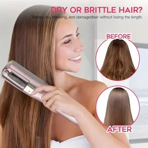 Hair Clipper,Split End Hair Trimmer,Hair Clipper,Hair Care,1 Pc Automatic Electric Hair Clipper, 2 In 1 Hair Edge Control Multi-Functional Rechargeable Hair Split End Clipper,Automatic Hair Repair Split End Remover Trimmer For Dry, Split Ends, Damaged And