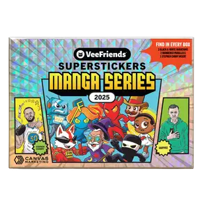 Canvas Marketing 2025 VeeFriends Super Stickers Box: Manga Series - 54 Characters, 21 Super Stickers, 3 Black & White Variations, 2 Numbered Parallels, Stephen Curry Crossover Insert