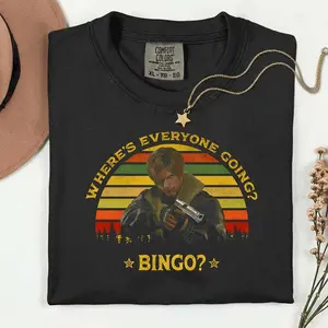 Resident Evil Leon Kennedy Bingo T-Shirt, Retro Graphic tee for friend, fans shirt - scs17401