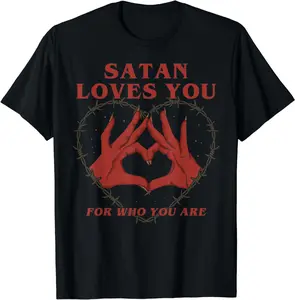 [100% Cotton] Satan Loves You For Who You Are Halloween