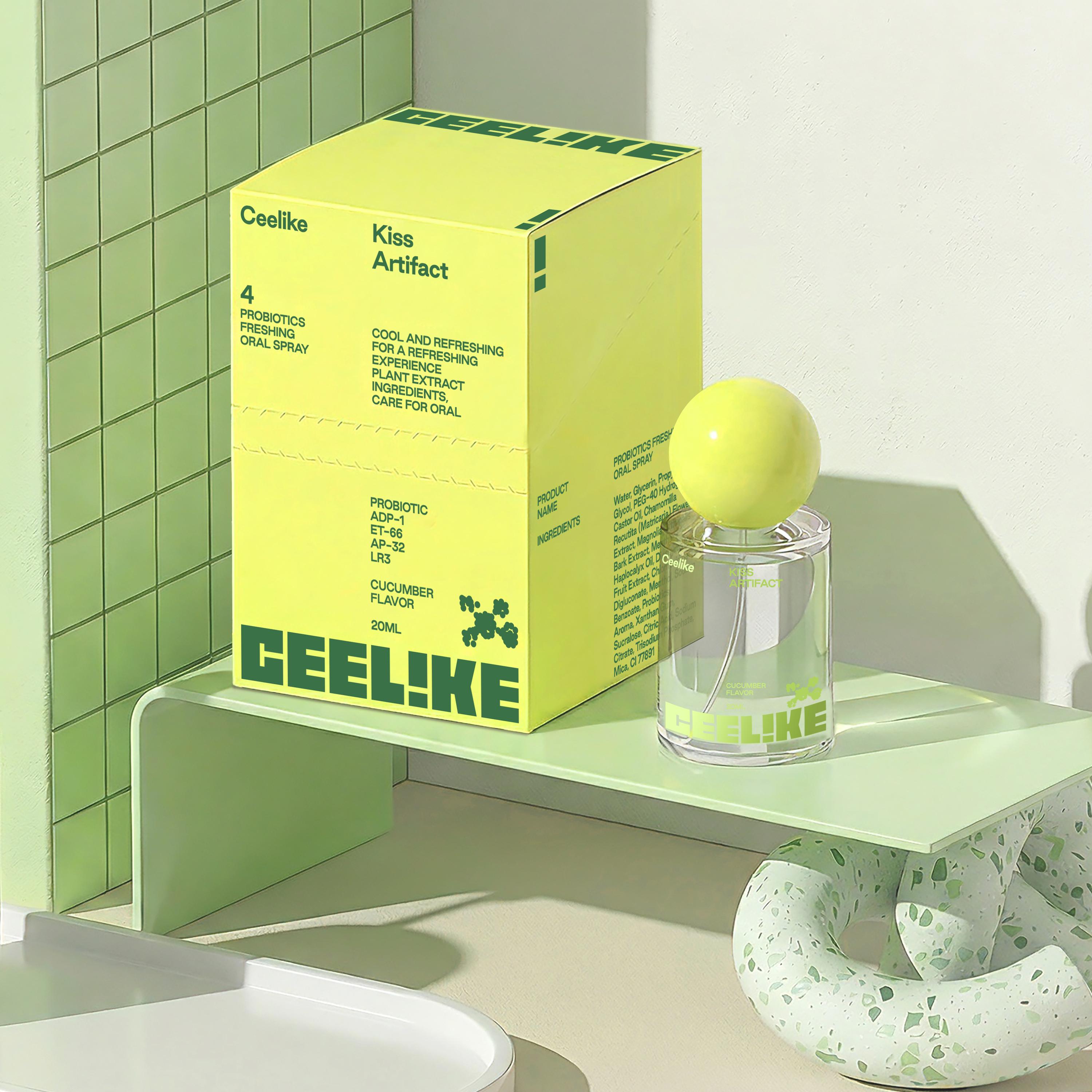 CEELIKE Probiotic Cucumber Oral Spray | 20ml for Long-Lasting Freshness & Oral Care | Sugar-Free & Portable Breath Freshener