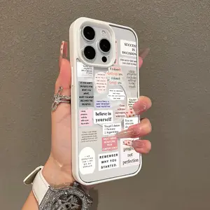 Magnetic Stylish Case for iPhone 17 16 E Pro Max 15 Plus 14 13 12 11 XS XR, Motivational Quotes Collag Aesthetic | Shockproof, Silicone, Lightweight, Girly, and Scratch Resistant Protection