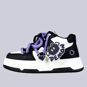 Kawaii Purple Demon Chunky Mid Top Shoes - Women's